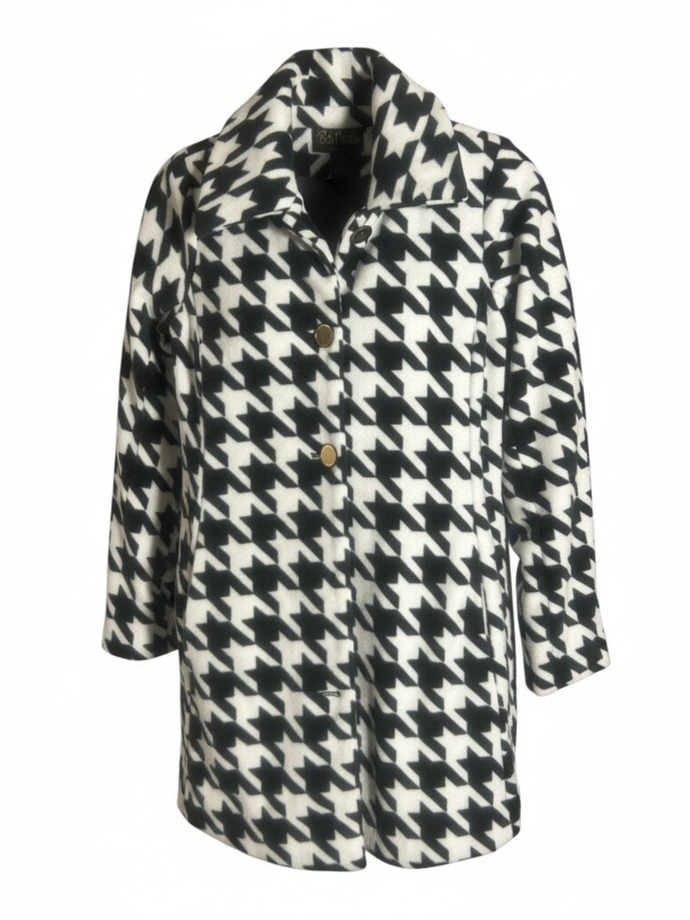 Bob Mackie Houndstooth Coat - Black & White, Vintage